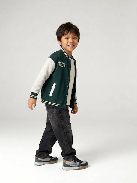 Loose-fit jeans for boys black+double stone - vertbaudet enfant 
