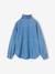 Chemise fille col montant bleu moyen - vertbaudet enfant 
