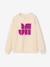 Sweatshirt for girls ecru+old rose - vertbaudet enfant 