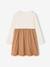 2-in-1 long-sleeved dress for girls camel - vertbaudet enfant 