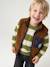Sleeveless sherpa cardigan for boys caramel+ecru - vertbaudet enfant 