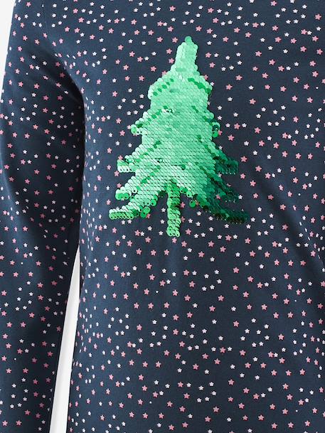 T-shirt manches longues Christmas fille Happy Girls marine - vertbaudet enfant 