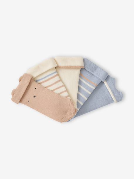 Pack of 5 socks for baby vanilla - vertbaudet enfant 