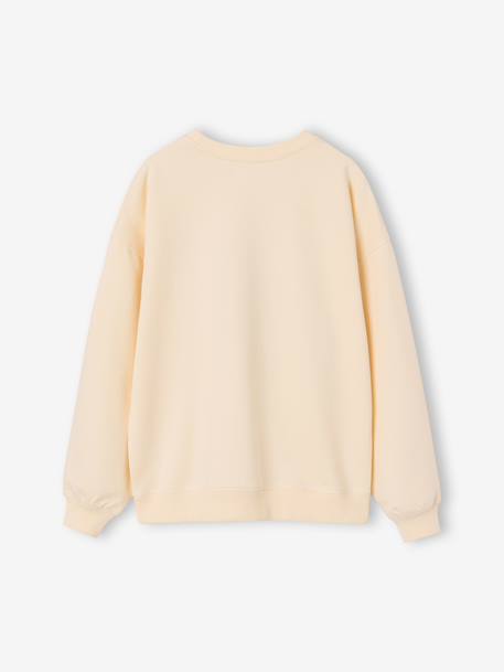 Sweatshirt for girls ecru+old rose - vertbaudet enfant 