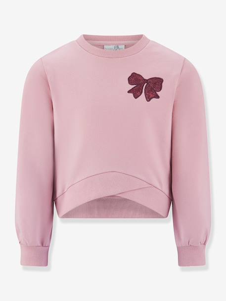 Sweatshirt avec nœuds fille Happy Girls rose nude - vertbaudet enfant 