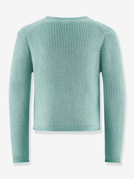 Pull fille Happy Girls noir+vert sauge - vertbaudet enfant 