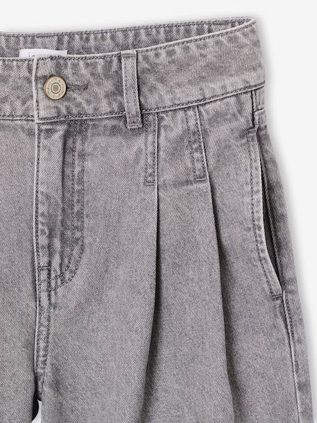 Wide-leg jeans for girls denim grey+medium blue - vertbaudet enfant 