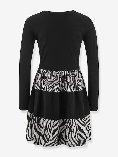 Robe avec imprimé zèbre fille Happy Girls noir - vertbaudet enfant 