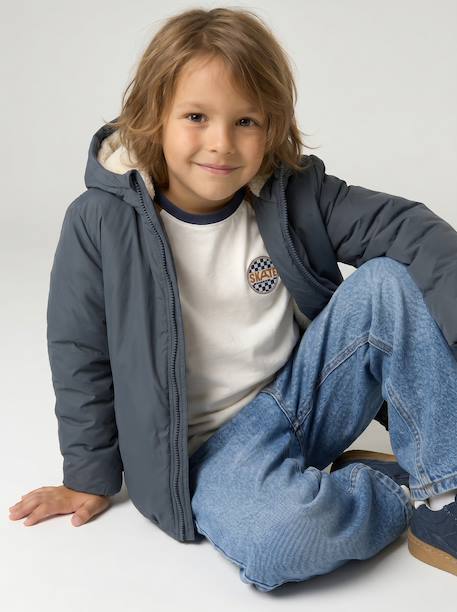3-in-1 Parka with Removable Bodywarmer for Boys BLUE MEDIUM SOLID WITH DESIGN+BROWN DARK SOLID WITH DESIGN+GREEN MEDIUM SOLID WITH DESIG+lichen - vertbaudet enfant 