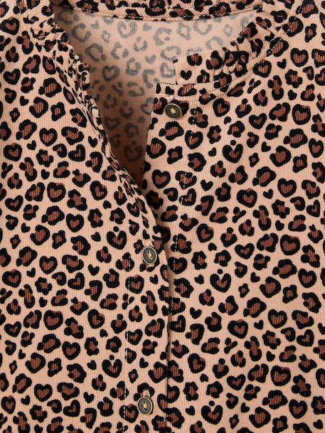 Long-sleeved dress for girls camel - vertbaudet enfant 