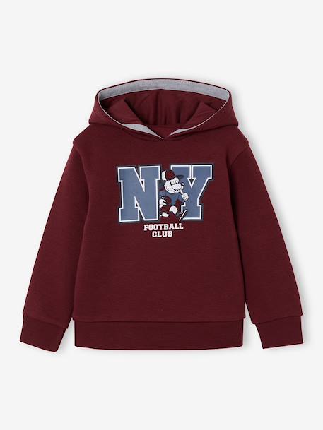 Ensemble sport garçon à capuche bordeaux+ocre+vert sauge - vertbaudet enfant 