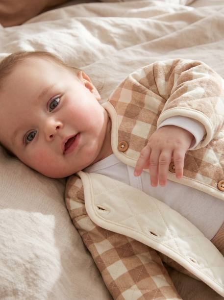 Quilted cardigan for newborn ecru - vertbaudet enfant 