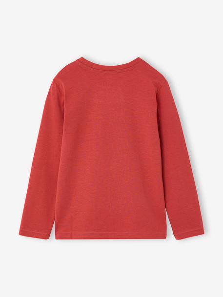 Pack of 3 long-sleeved T-shirts for boys caramel+lilac+rust+sage green - vertbaudet enfant 