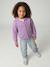 Long-sleeved knitted cardigan for girls ecru+lavender+sage green - vertbaudet enfant 