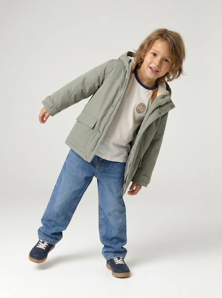 Loose-fit jeans for boys black+double stone - vertbaudet enfant 
