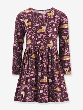 -Robe avec biches et fleurs fille Happy Girls