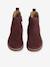 Leather Boots with Elastic, for Girls bordeaux red+camel+gold+navy blue - vertbaudet enfant 