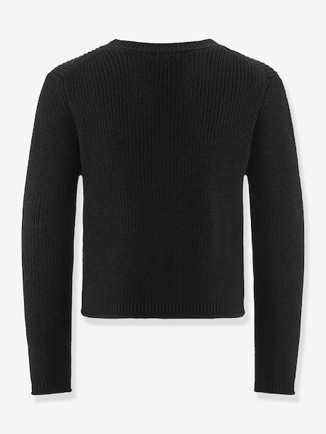 Pull fille Happy Girls noir+vert sauge - vertbaudet enfant 