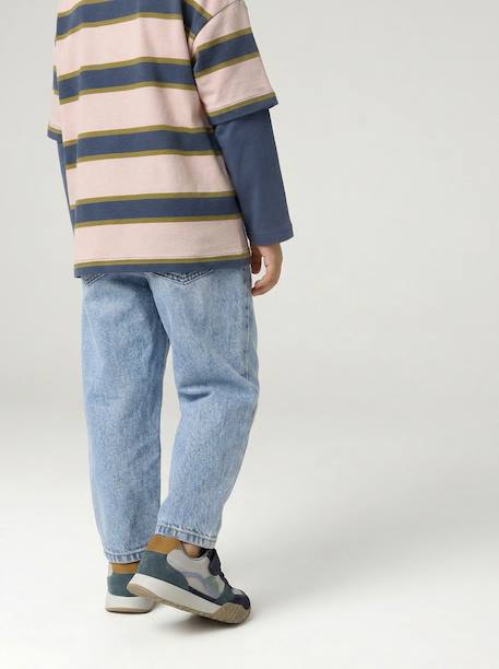 Straight-leg jeans for boys double stone - vertbaudet enfant 