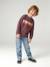 Crew neck sweatshirt for boys marl white+mauve - vertbaudet enfant 