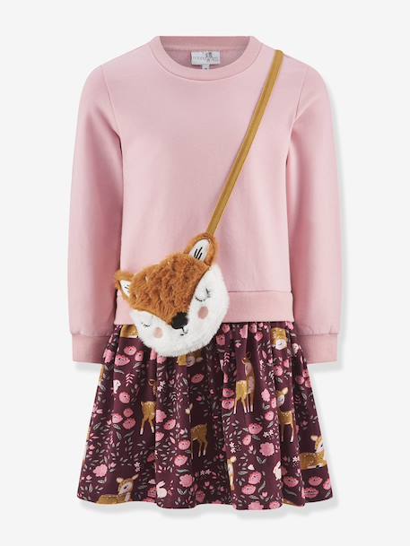 Happy Girls dress with deer bag for girls nude pink - vertbaudet enfant 
