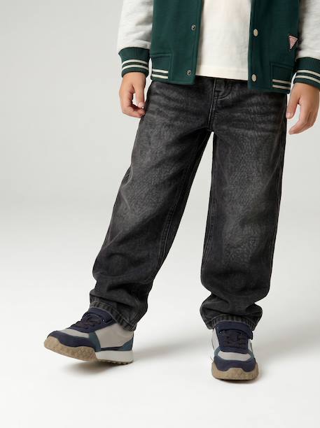 Loose-fit jeans for boys black+double stone - vertbaudet enfant 