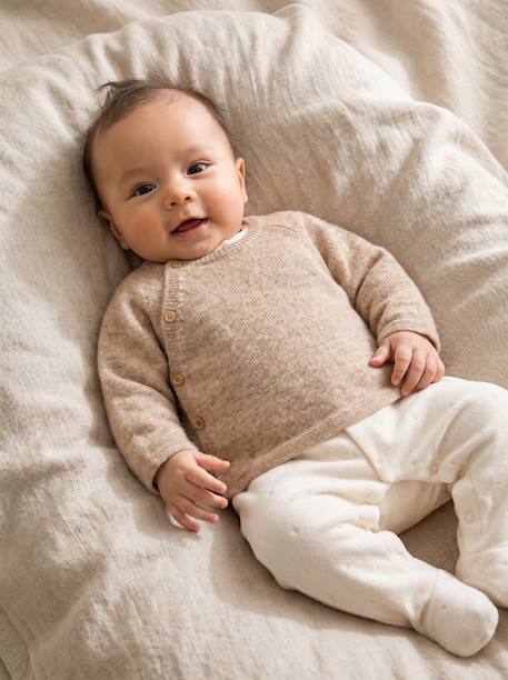 Lot de 3 pièces naissance beige chiné - vertbaudet enfant 