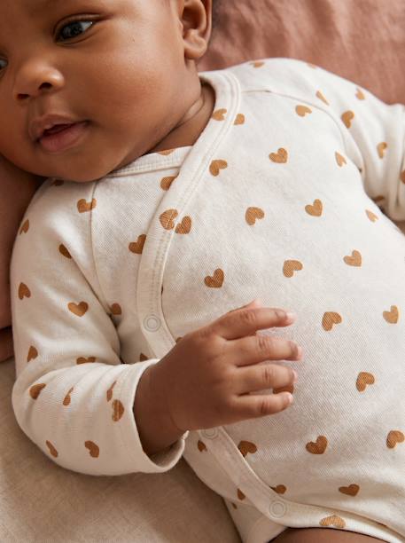 Lot de 5 bodies naissance fille manches longues écru - vertbaudet enfant 