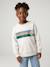Crew neck sweatshirt for boys marl white+mauve - vertbaudet enfant 