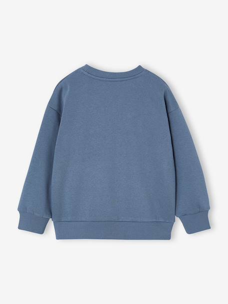 Crew neck sweatshirt for boys denim blue - vertbaudet enfant 