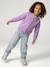 Girls' embroidered floral Mom jeans blue+light blue+medium blue - vertbaudet enfant 
