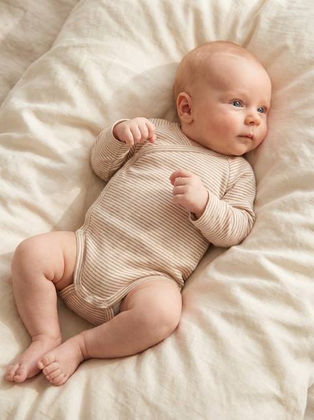 Lot de 3 bodies naissance manches longues cappuccino - vertbaudet enfant 