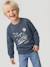 Sweatshirt with front print for boys marl red+marl white+night blue - vertbaudet enfant 