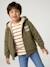 Zip-up hooded sweatshirt for boys khaki+navy blue - vertbaudet enfant 
