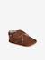 Chaussons bébé garçon cuir à scratch beige+marron - vertbaudet enfant 