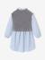 2-in-1-Effect Shirt Dress ecru+marl grey+navy blue - vertbaudet enfant 