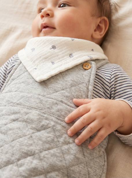 Customisable 3-piece baby set marl grey - vertbaudet enfant 
