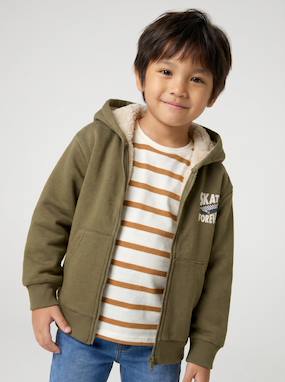 Sweat zippé à capuche garçon - vertbaudet enfant