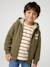 Sweat zippé à capuche garçon kaki+marine - vertbaudet enfant 