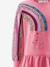 Happy Girls rainbow sweatshirt dress for girls navy blue+sweet pink - vertbaudet enfant 