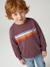 Crew neck sweatshirt for boys marl white+mauve - vertbaudet enfant 