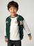 Teddy sweatshirt for boys fir green+navy blue - vertbaudet enfant 