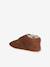 Chaussons bébé garçon cuir à scratch beige+marron - vertbaudet enfant 