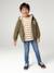 Zip-up hooded sweatshirt for boys khaki+navy blue - vertbaudet enfant 