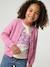 Buttoned cardigan for girls lilac - vertbaudet enfant 
