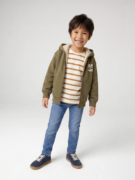 Lot 3 T-shirts manches courtes caramel+marine+noix de pécan+vert sauge - vertbaudet enfant 