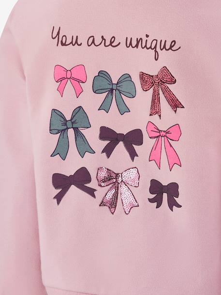 Sweatshirt avec nœuds fille Happy Girls rose nude - vertbaudet enfant 