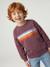 Crew neck sweatshirt for boys marl white+mauve - vertbaudet enfant 