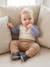 Pantalon naissance molleton imprimé BEIGE FONCE IMPRIME+camel+rose - vertbaudet enfant 