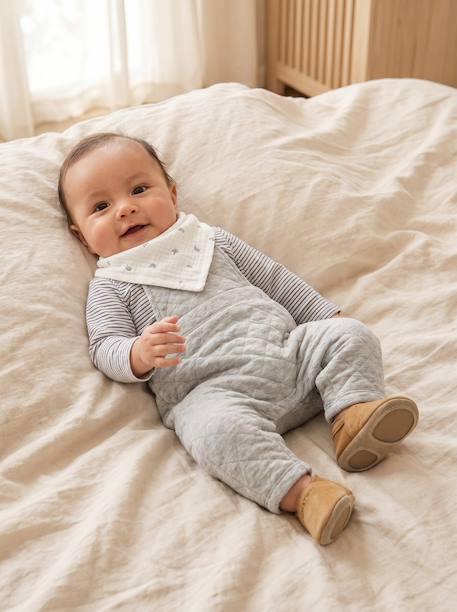 Customisable 3-piece baby set marl grey - vertbaudet enfant 